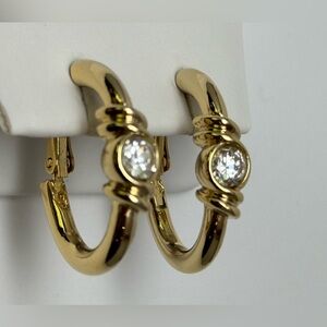 Sparkly Gold Hoop Earrings